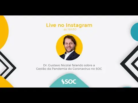 LIVE sobre Gestão da Pandemia de Coronavírus no SOC